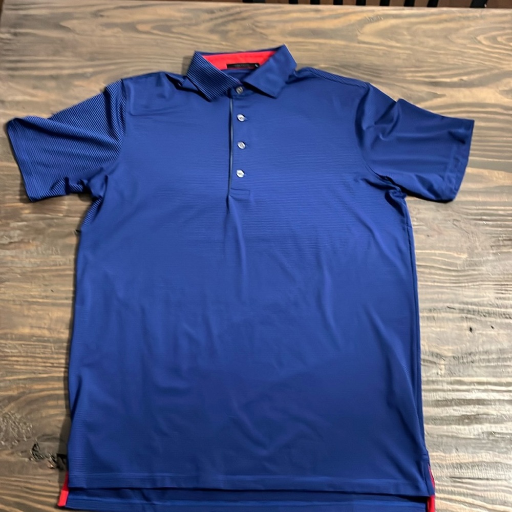 Greyson Blue Striped Polo